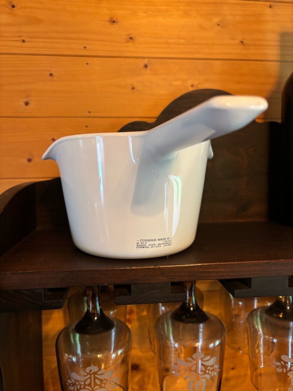 Corningware 1 Quart Saucemaker / Saucepan, Vintage, “Just White” Pattern